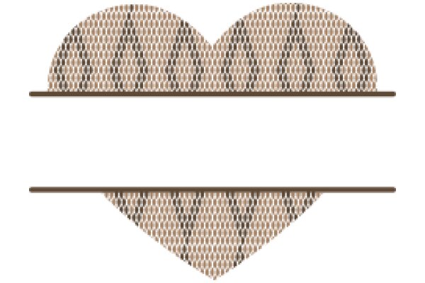 Artistic Heart-Shaped Pattern with Geometric Designs on a White Background