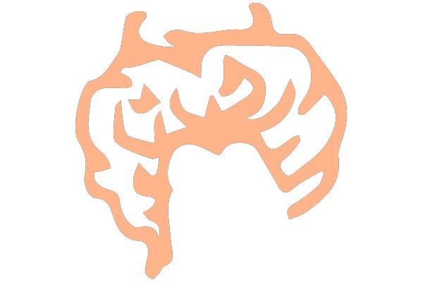 Stylized Orange Brain Design