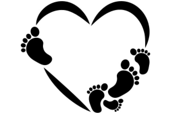 Silhouette of Feet and a Heart