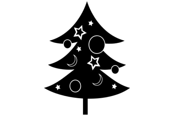 A Festive Christmas Tree Silhouette