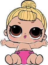 A Cute Cartoon Character with Blonde Hair and Pink Clothes