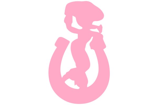 A Pink Silhouette of a Character with a Ring