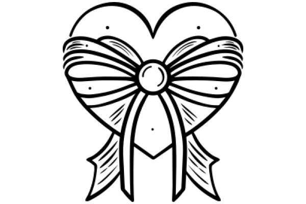 Stylized Butterfly Logo with a Ribbon