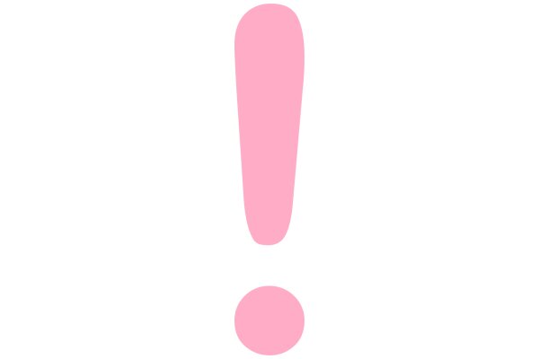 Digital Art: A Pink Exclamation Mark