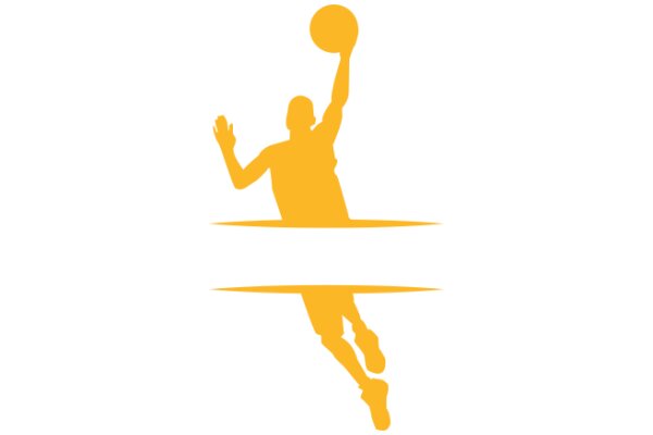 A Silhouette of a Basketball Player in Mid-Air, Catching a Ball