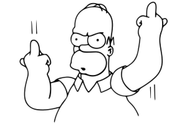 Homer Simpson's Iconic Middle Finger Gesture