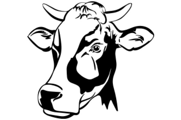 A Classic Illustration of a Cow's Head