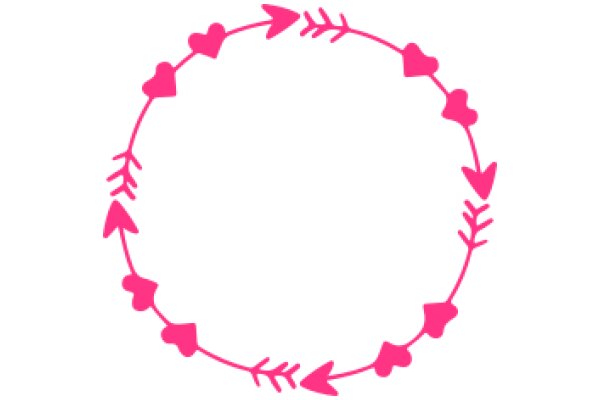 Pink Heart-Shaped Wreath with Arrow-Shaped Decorations