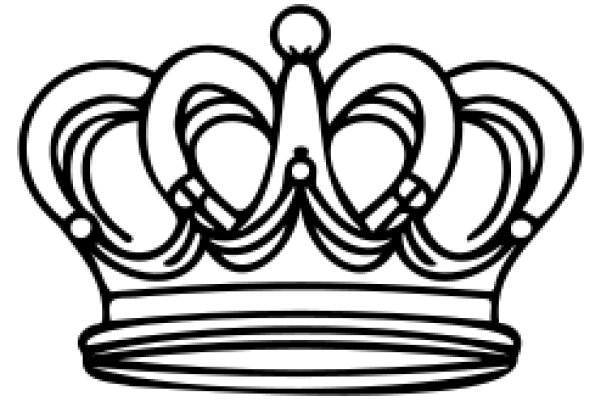 A Simple Line Drawing of a Crown