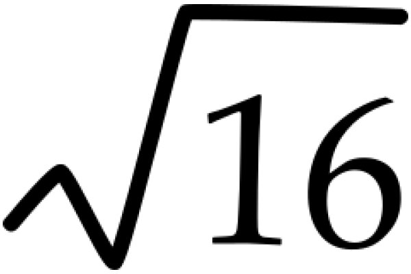 Mathematical Symbol for the Number Sixteen