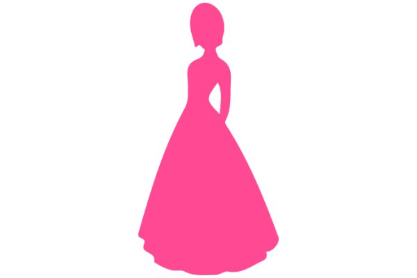 A Stylish Pink Silhouette of a Woman's Figure