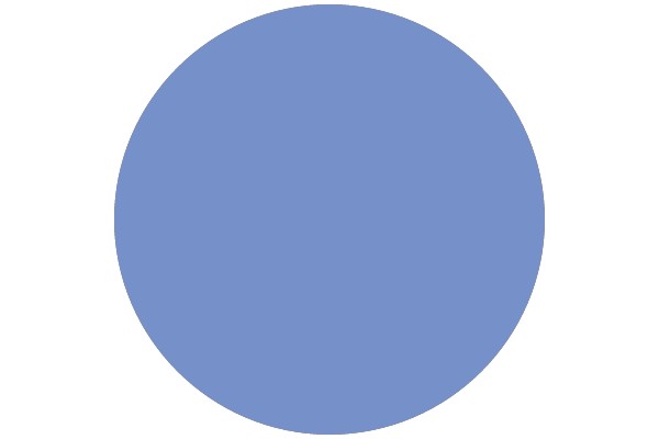 A Solitary Blue Circle in a White Background