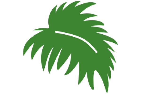 Simplistic Green Leaf Icon