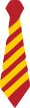 Vivid Red and Yellow Striped Tie