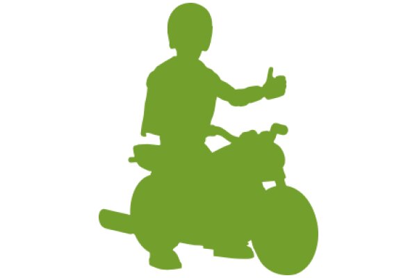 A Silhouette of a Person Giving a Thumbs-Up on a Motorcycle