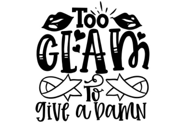 Too Glam to Give a Damn: A Playful and Stylish Affirmation Poster