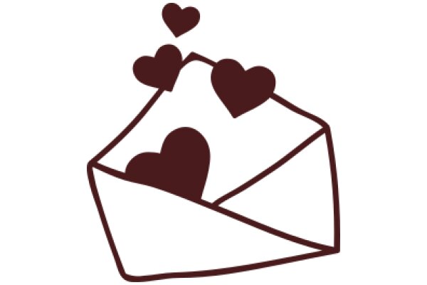 A Collection of Brown Hearts in a White Envelope