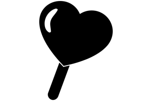 A Simple Black Heart Shaped Spatula