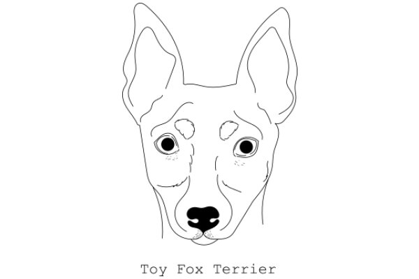 A Line Drawing of a Toy Fox Terrier