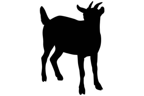 Silhouette of a Goat: A Simple, Illustration