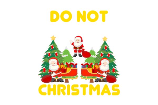 A Festive Christmas Greeting: Do Not Disturb the Santa Scene!