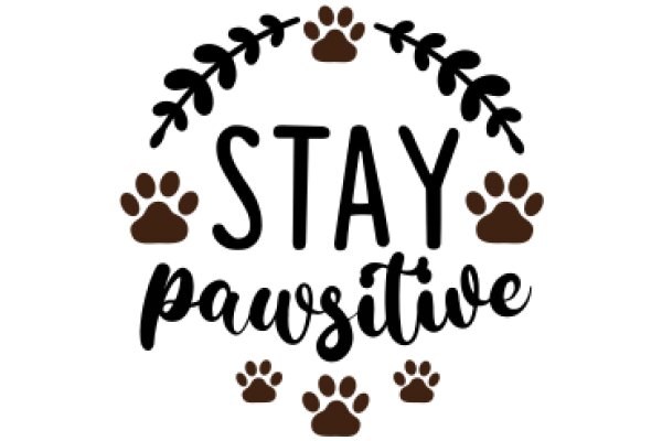 Stay Positive with Paw Prints and a Warm Message