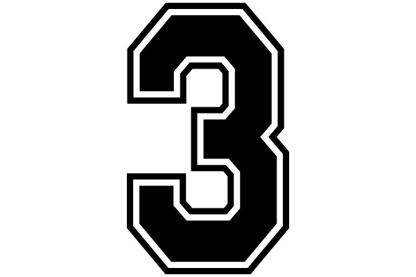 Stylized Number Three Logo