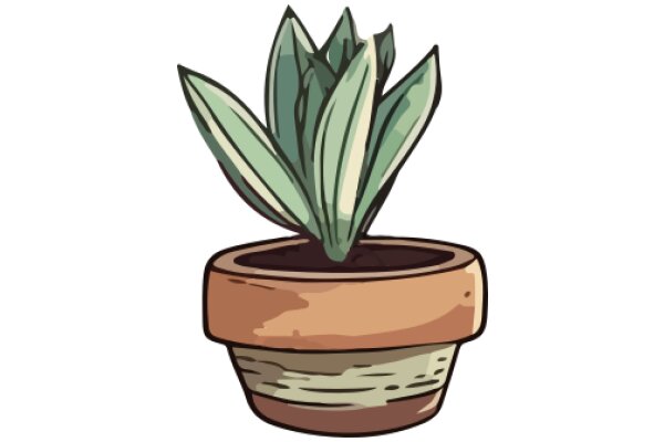 A Whimsical Illustration of a Plant in a Pot