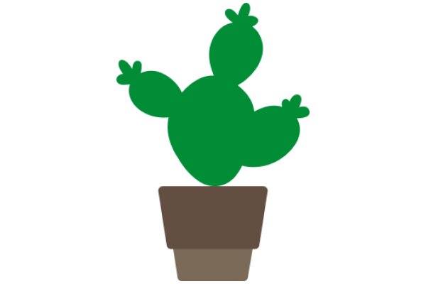 A Playful Green Cactus in a Brown Pot