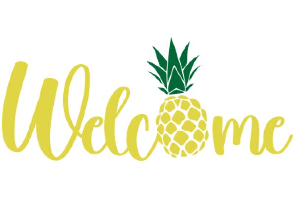 Welcome Sign with a Pineapple