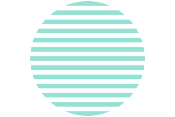 Stylized Circular Pattern with Blue and White Stripes