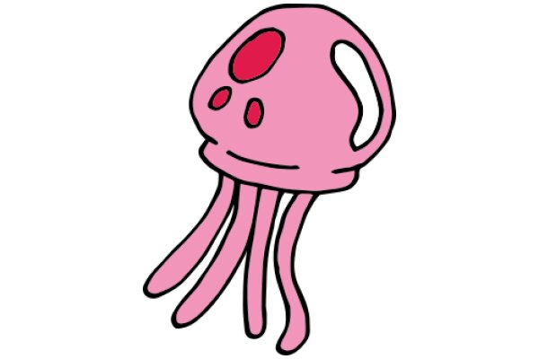 A Whimsical Pink Octopus: A Playful Cartoon Character