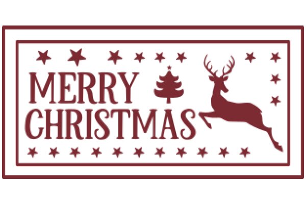 Merry Christmas: A Festive Greeting with a Deer Silhouette and Stars