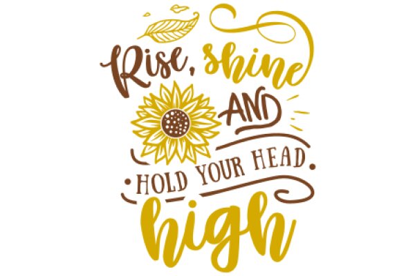 Inspirational Quote Art: Rise, Shine, and Hold Your Head High