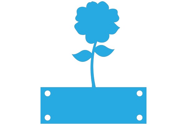 A Vibrant Blue Flower in a Blue Box