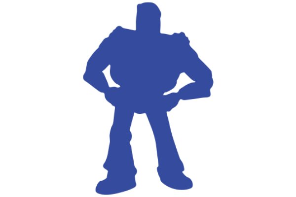 A Silhouette of a Humanoid Figure in Blue