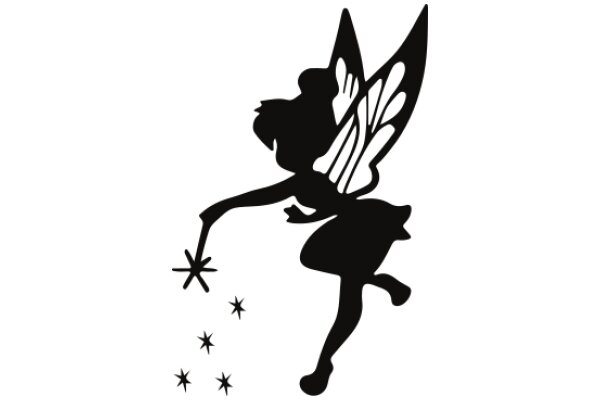 Silhouette of a Fairy with a Star