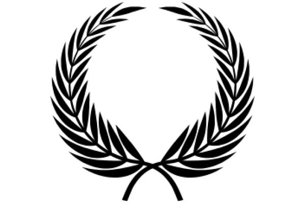 Elegant Black Laurel Wreath Design