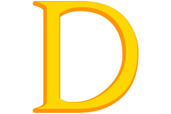 Vibrant Yellow Letter D