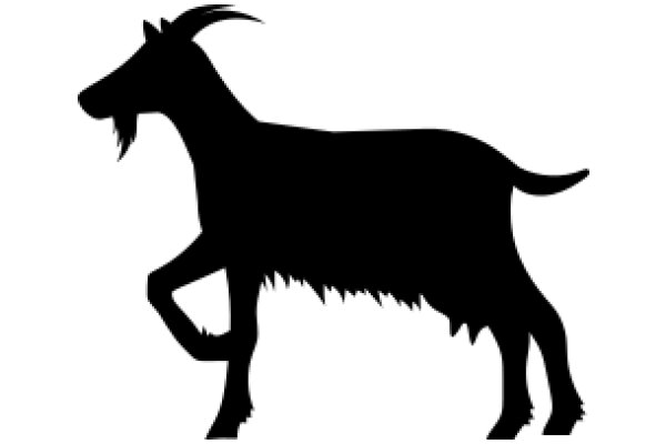 A Silhouette of a Goat with a Beard