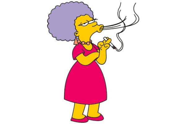 The Simpsons: A Cartoon Character Smoking a Cigarette