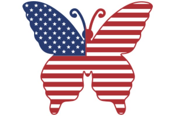 Unity in Motion: A Symbolic American Flag Butterfly