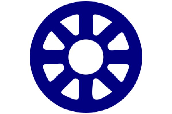 Vibrant Blue Steering Wheel Icon