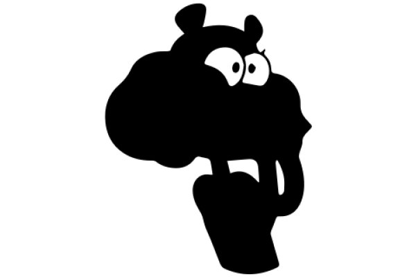 Silhouette of a Character with a Surprised Expression