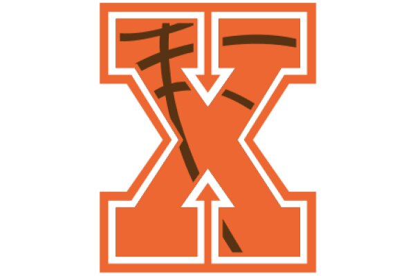 Vibrant Orange X Logo on a White Background