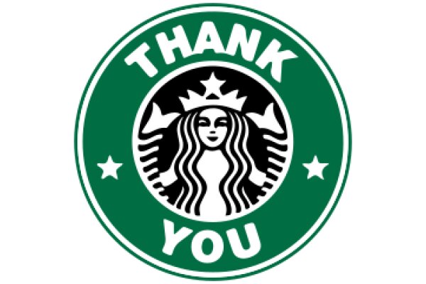 Starbucks Logo with the Words 'Thank You' in White