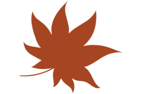 Stylized Brown Maple Leaf