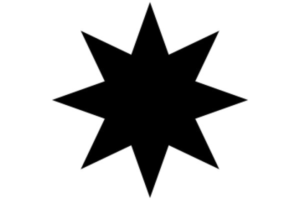 Simplistic Black Star on White Background