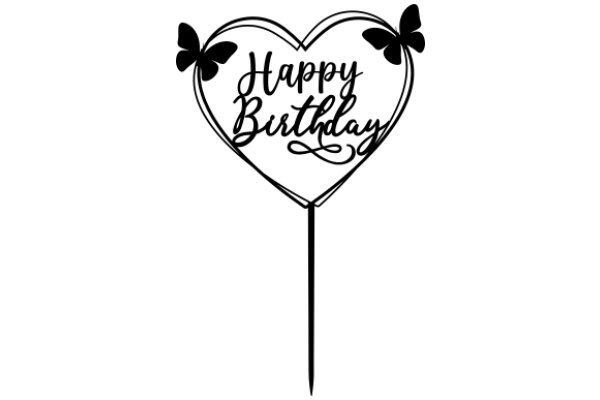 Happy Birthday Wishes: A Heart-Shaped Sign