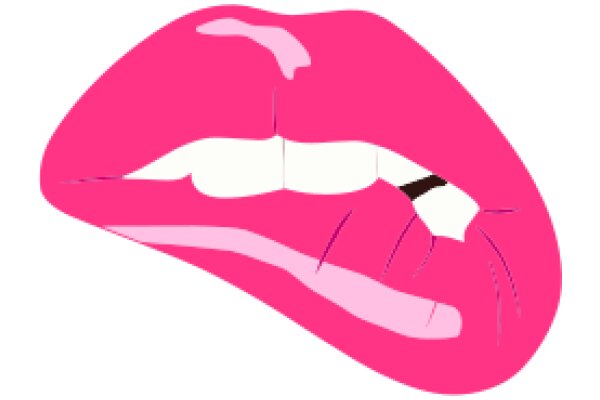 Vivid Pink Lipstick Illustration